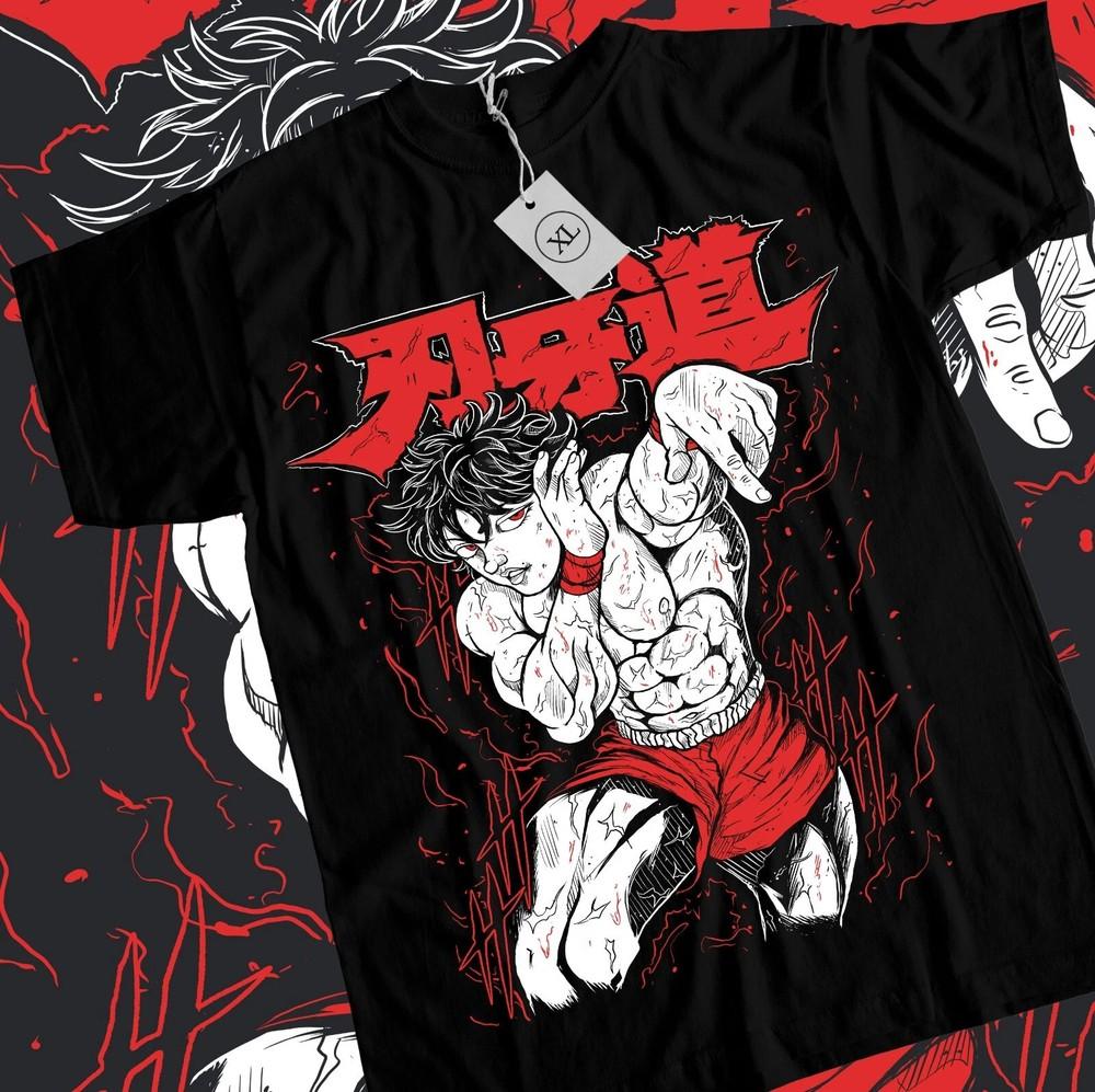 Футболка Baki The Grappler Для спортзала и фитнеса Юдзиро Ханма Баки Аниме Футболка Унисекс XXXXL
