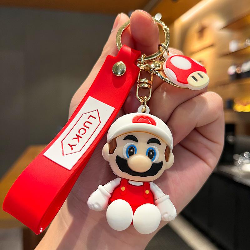 Super Mario Mario Keychain Small Gift Car Keychain Figurine Soft Rubber Creative Personalized Gifts Y2k Fashion Toys Anime Frind