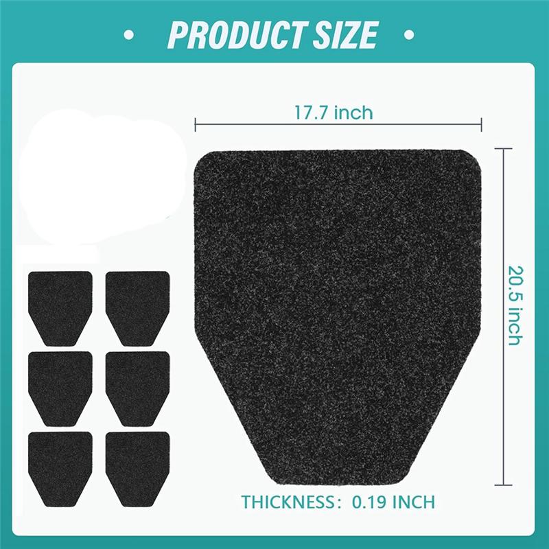 AD23-Urinal Mats 6 Pack Urinal Pads Urinal Floor Mats For Men Bathroom Commerical Disposable Non-Slip Rubber Backing Washable