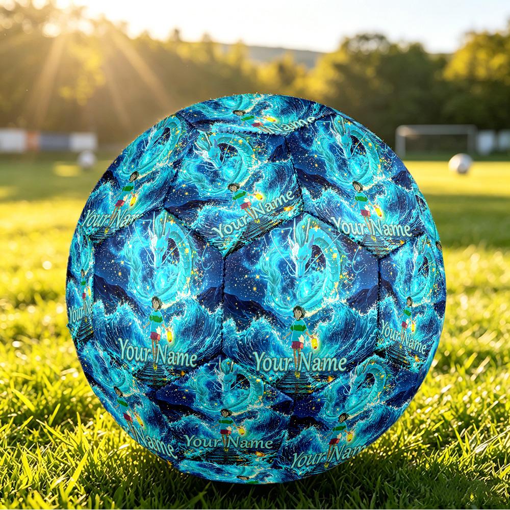 Size 5 FootballSpirited Away Durable PU Soccer Ball for Sports Training Outdoor Competition