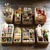Dulton Wooden a charming wooden box for everyday Parts storage wooden Box, Natural, use. container, box, storage. Height 74mm, Width 120mm, Depth