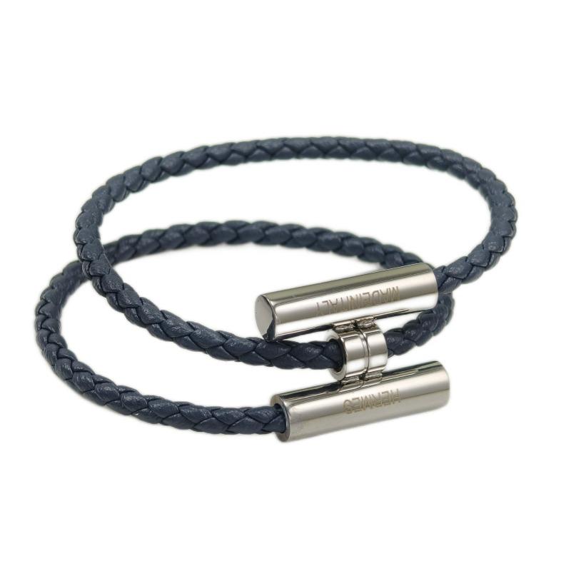 Stainless Steel Bracelet, Leather Woven Bracelet, Various Colors, Geometric Style, Light Luxury Style