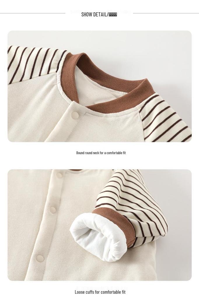Double Layer Infant Bodysuit: Cute Newborn Romper for Spring/Autumn