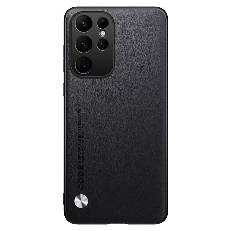 Applicable to Samsung S26Ultra mobile phone case, plain leather S25Ultra matte S24Ultra anti-drop protective case