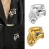 Exaggerated Vintage Half Face Brooch Alloy Pin Fashion Coat Brooch Lapel Pin Orcs Mask Brooch Clothing Pin Jewelry