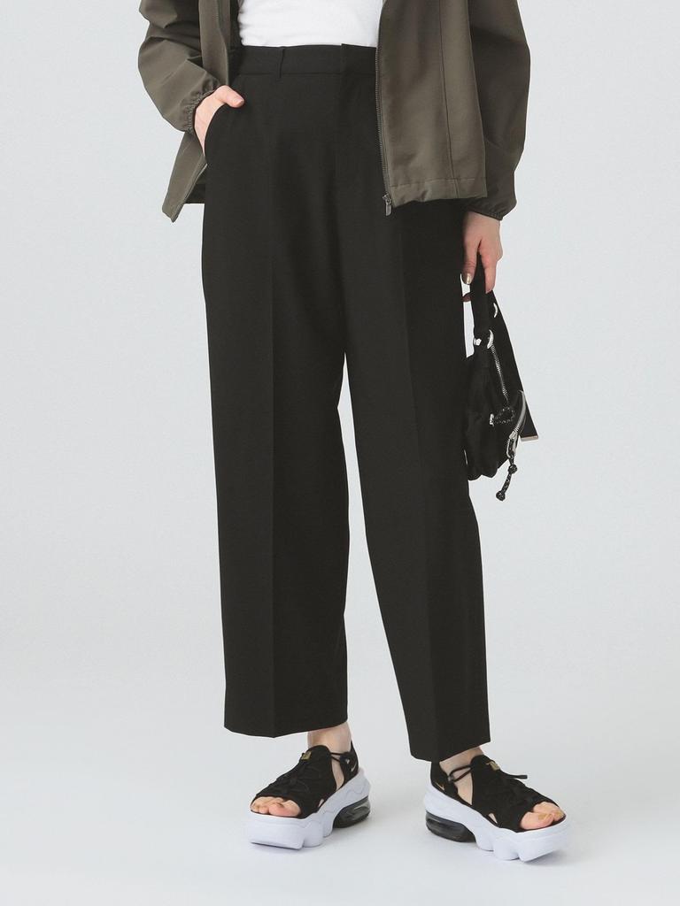 Ray Beams Women's One-Tuck Straight Pants, Black 1