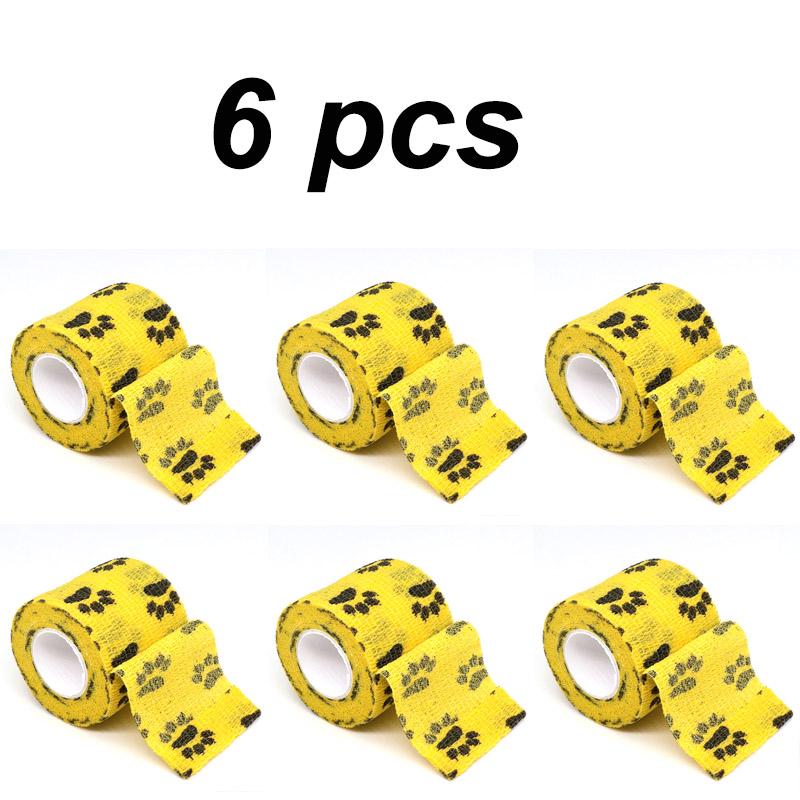 6 Pcs Self Adhesive Elastic Bandage for Sports Wrist Palm Finger Arm Shoulder Knee Ankle Pets Leg Tattoo Protection