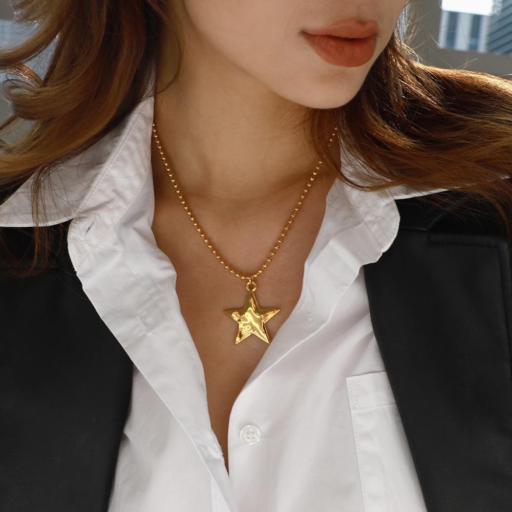  Hot Style Exquisite Star Pendant Necklace for Women Stainless Steel 18K Plated Exquisite Arrivals Jewelry