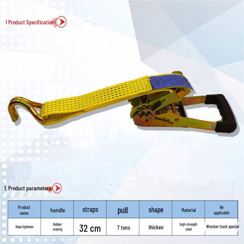 Yuehai Tow Straps & Ratchet Tighteners for Vehicle Recovery & Tire Fixing