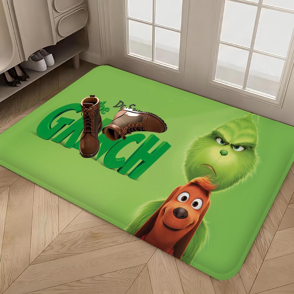 Tappetini per la stanza del cartone animato THE G-GRINCH Più economici Antiscivolo Moderno Soggiorno Balcone Stampato Tappeto di Benvenuto