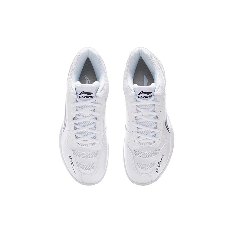 New LiNing Thunder Series Training Anti Slip And Wear Resistant Coverage Support Low Top Badminton Shoes Unisex White AYTS024-1