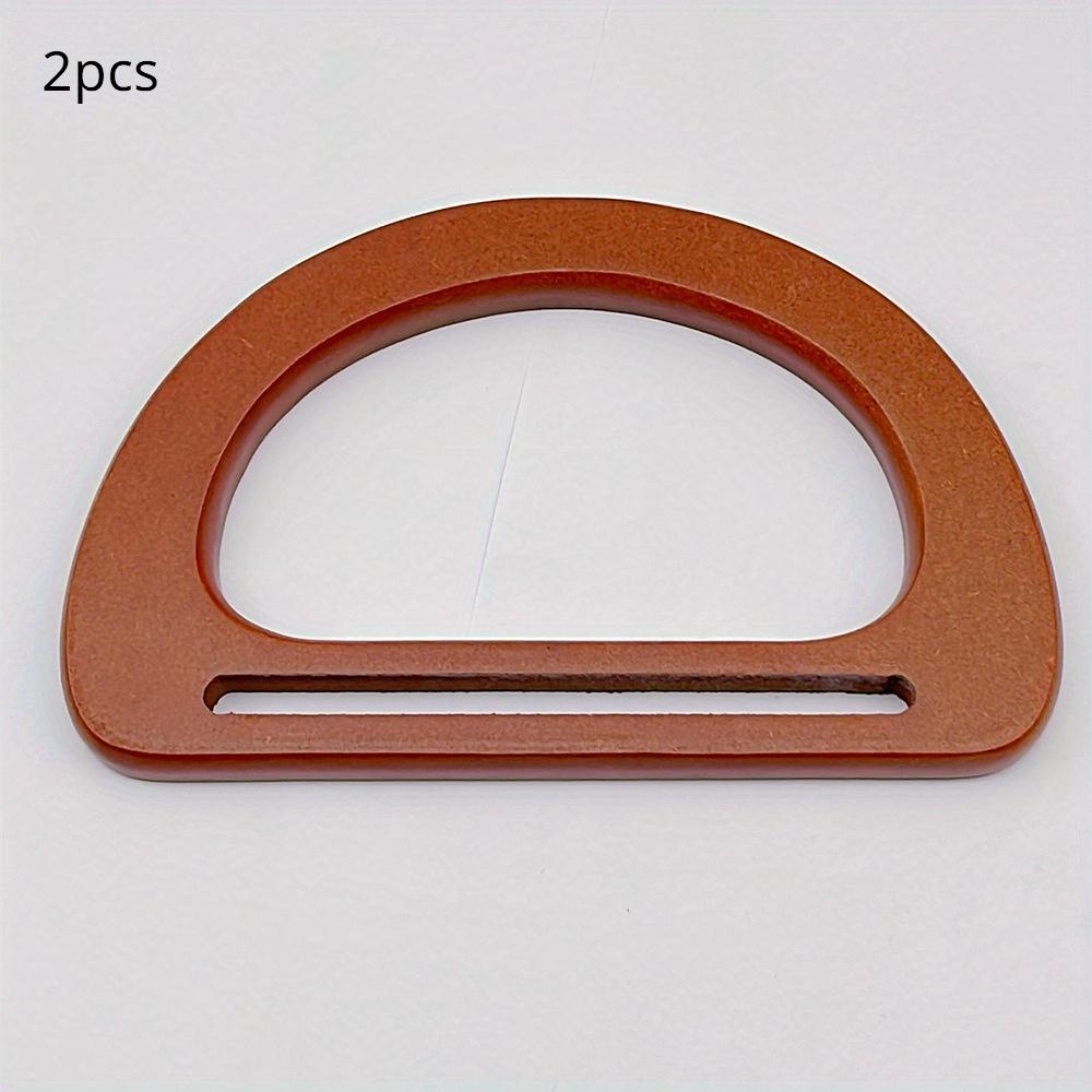 

2 шт. D-образные деревянные ручки для сумок, много цветов, сменные аксессуары для сумок, товары для рукоделия 2pcs коричневый