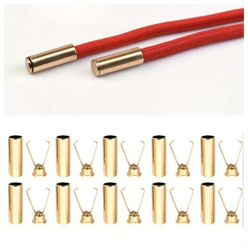 

10pcs Heavy Duty Cord Locks Adjustable Metal Clips Secure Fastening for Shoelaces Bags Hoodies Pant DIY Crafts Organizing Cables