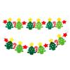 Fabric Xmas Ornaments Hanging Banner Christmas Decoration Party Supplies Christmas Pull Flag