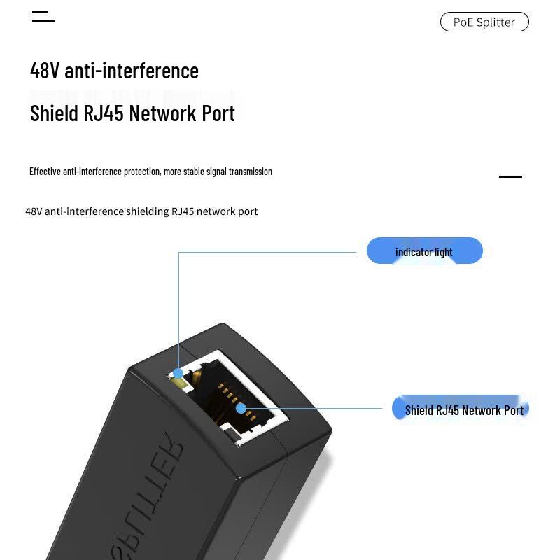 SHOCHAN POE Splitter 48V To 5V Micro USB Converter