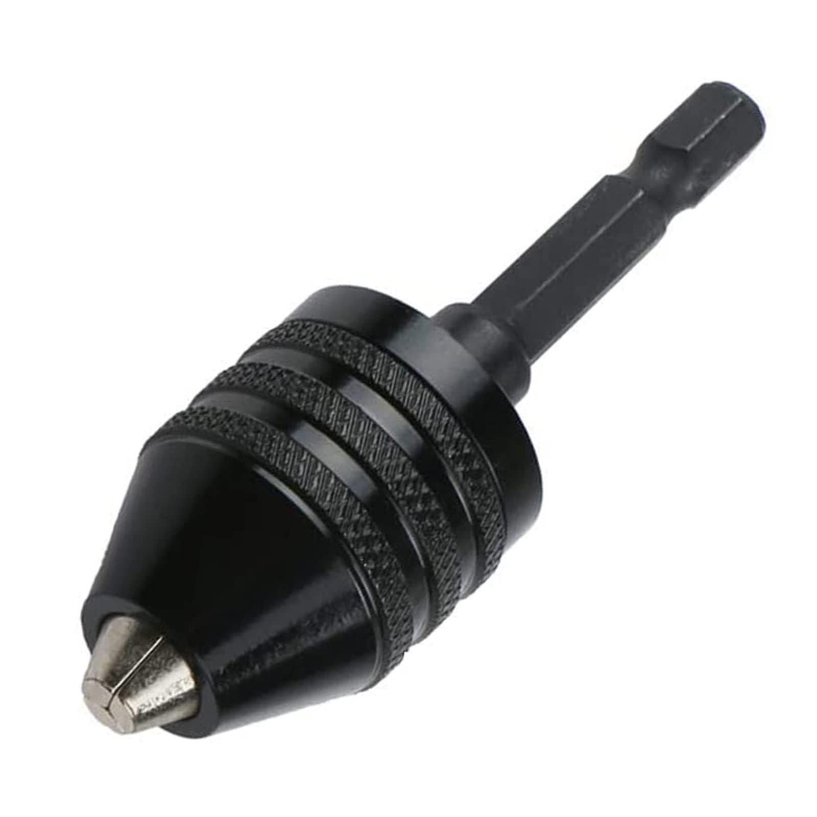 

Bestgle бесключевой патрон для дрели с шестигранным хвостовиком, 3-кулачковый патрон для электрической дрели, простая загрузка и выгрузка, черный 0,3-8 мм