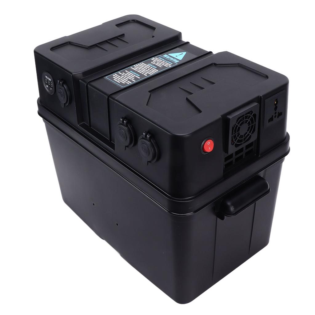 12V to 220V Trolling Motor Battery Box 500W Portable Battery Power Center for RV Camper Trailer Car