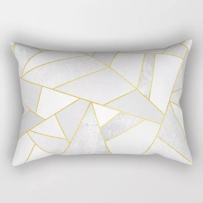 Geometric Letter Peach Leather Velvet Pillowcase Office Car Pillowcase
