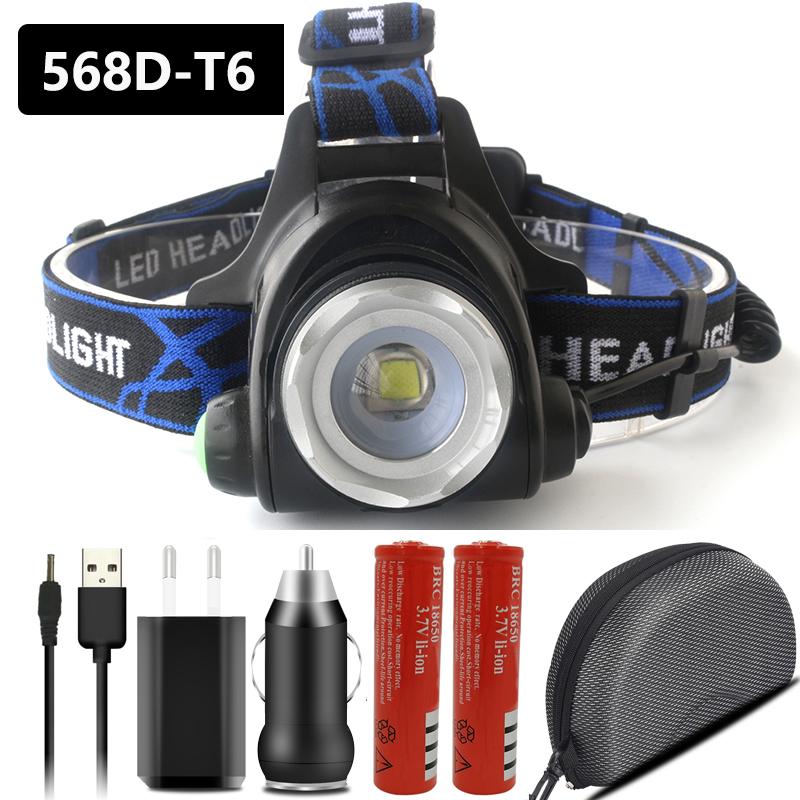 XM-L2 T6 COB 10000LM Led Headlamp Headlight Micro USB Charger Head Lamp Portable Light Torch Lantern