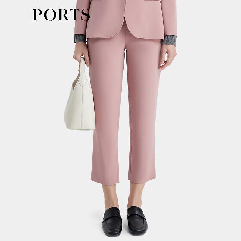 PORTS Women's Ash Rose Pink Slim-Fit Ankle Pants