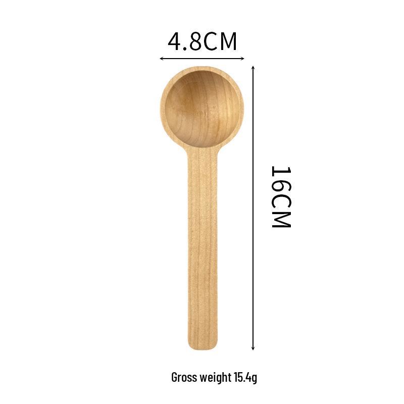 Children's Mini Wooden Spoon - 5g Solid Wood Measuring Spoon for Coffee or Milk Powder