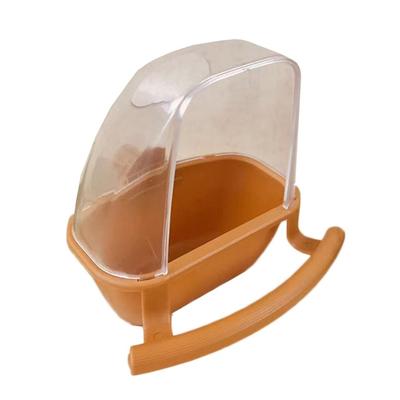 Splash Proof Playing and Eating Clear Perching Fix On Cage Birds Watering Bowl Parrot Supplies Bird Feeder Bird Food Container