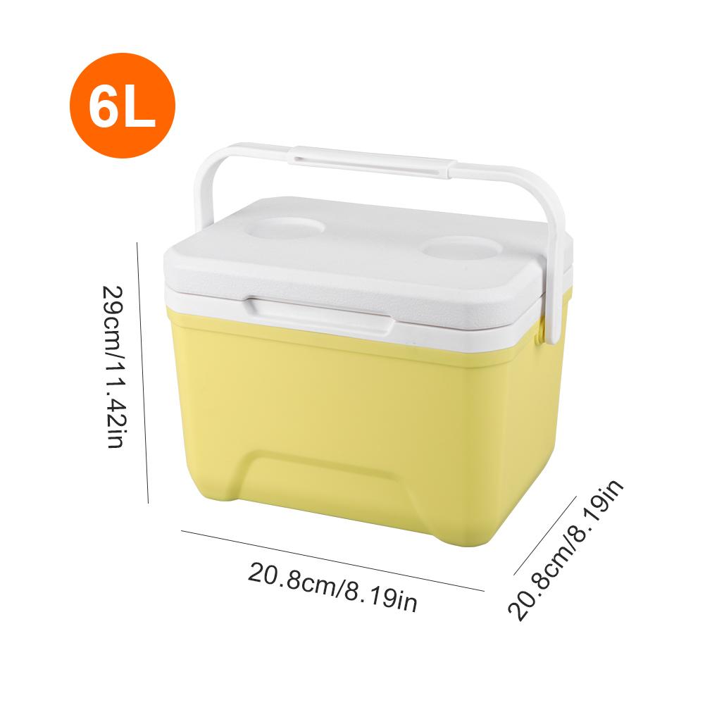 6L Camping Kühlbox Tragbarer Thermo-Inkubator Kühlschrank Picknick Lunchbox Eiskübel Auto Eistruhe Outdoor zum Grillen Angeln