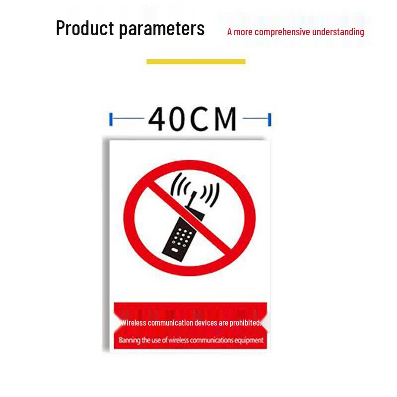 Aluminum Wireless Communication Prohibited Sign