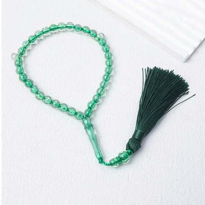 Crystal Tassel Muslim Prayer Bracelet with 33 Arabic Beads - Middle Eastern Style.