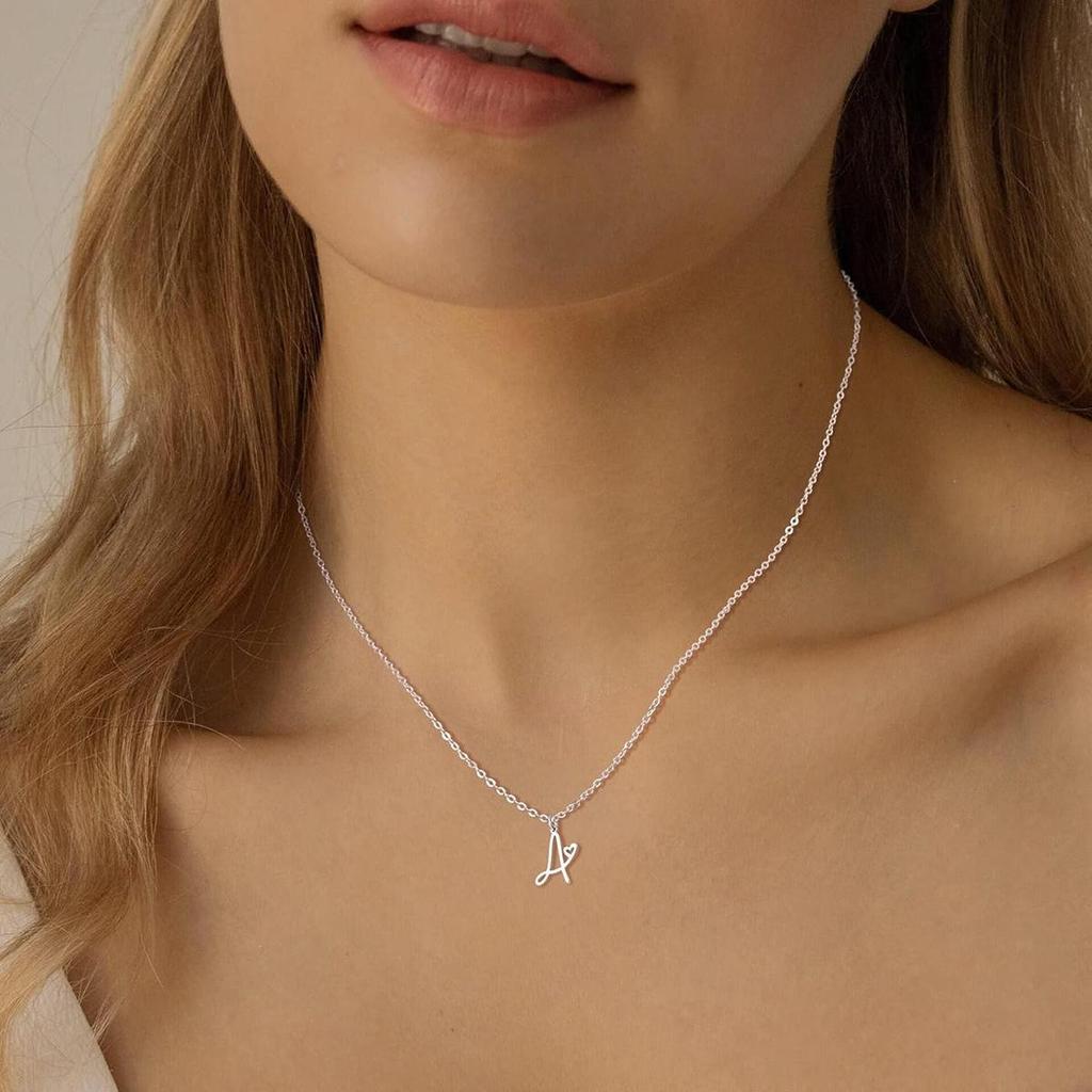 Stainless Steel Luxury Letter Necklace - Women's Stylish Clavicle Chain