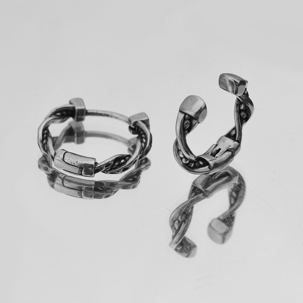 Wrapped Earrings, Ear Clips, Men's and Women's Same Stainless Steel Non-fading Earrings, Niche Design Jewelry