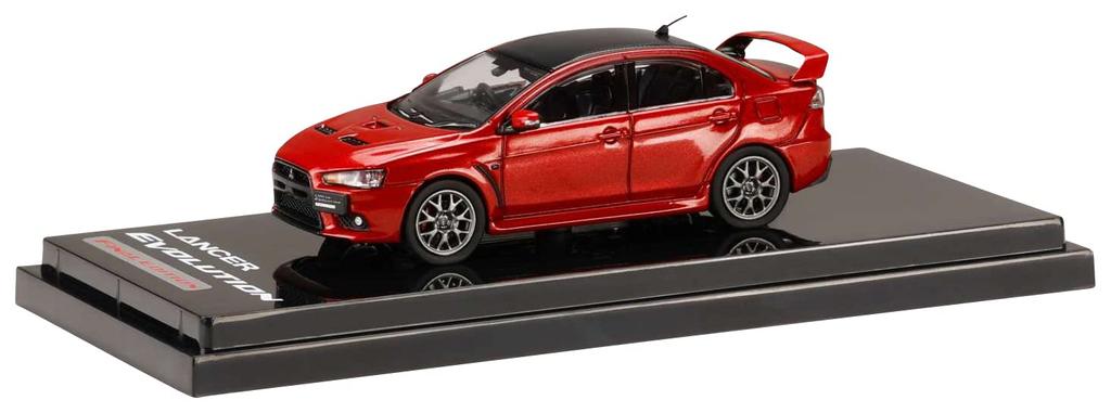 HobbyJAPAN Mitsubishi Lancer Evolution 10 Final Edition Red Roof 1/64 Metallic/Carbon