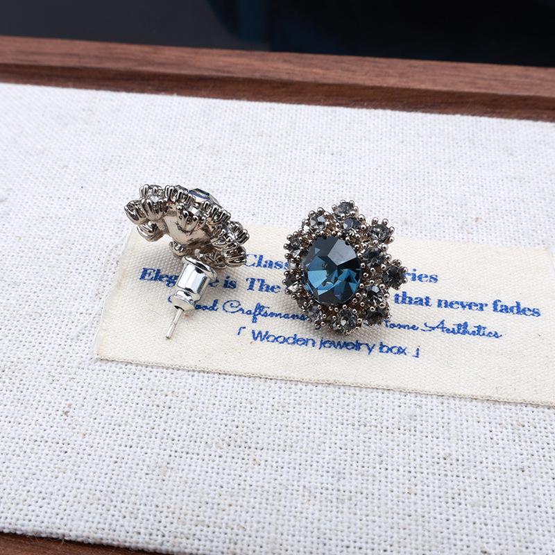 Винтажный Полный Алмазный Комплект: Ожерелье, Браслет, Серьги-Гвоздики, Тяжелая Промышленность, Ключица