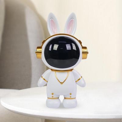 Money Bank Astronaut Easy Access Space Bunny Piggy Spaceman Statue Decorative for Kids Adults