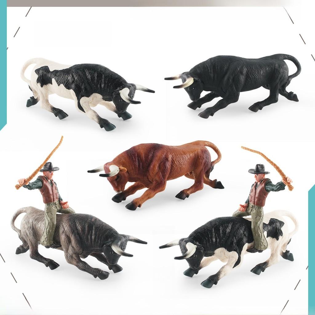 Static Animal And Human Pvc Sculpture Of Spanish Bullfight Scene For Gift