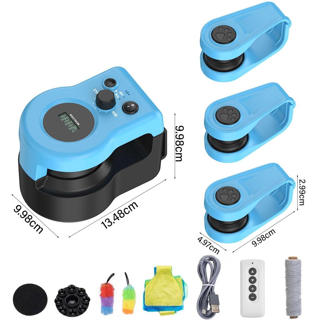 PAKEIS Cat Interactive Cat Treadmill with Remote Adjustable and Simulated Mouse Sounds to Help Your Cat Get More Exercise Toy, Control, Speed,