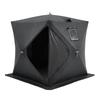Portable Ice Shelter, 3-4 Person Pop-Up Ice Fishing Tent, 43 Square Feet Fishable Area, Ice Shanty for Winter Fishing, Waterproof Oxford Ice Cube with