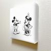 Ribbed Art Deli Poster Mickey Minnie 20cm x Made in Lightweight IKEBANA Panel, Mouse, Mouse, 20cm, Japan, Fabric, IKE-DSNY-2106-05,