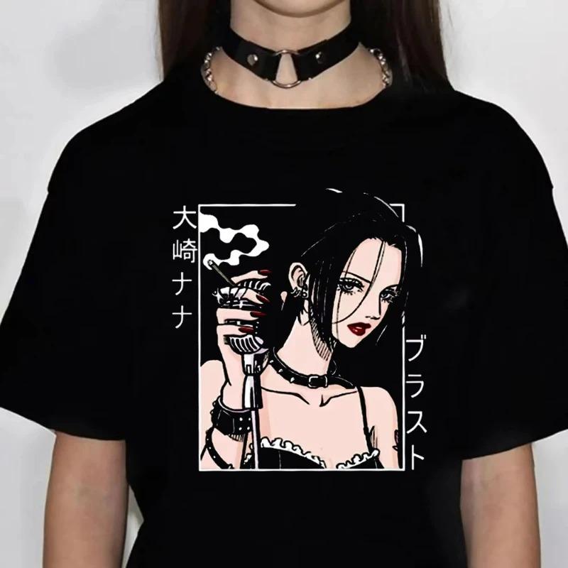2026 Anime Nana Osaki Print T-shirts Men's Women's Short Sleeve Cotton Casual T-shirt Oversize Harajuku Streetwear Clothes for Teens