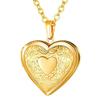 Diamond Heart Shaped Photo Picture Locket Necklace Romantic Custom Love Secret Message Pendant Necklace For Lover Couples Gift