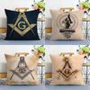 F-Freemason Painting Pillow Case Plush Fabric Soft Double Sided Print Sofa Cushion Cover Throw Pillow Covers