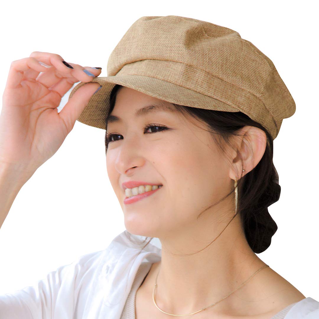 

Newsboy Hat Spring Summer UV Protection Cap UV Protection Large Sunshade Suntan Ichiyon Plus Ichiyon 14 Plus Beige Women s 14+ icap0294-be бежевый