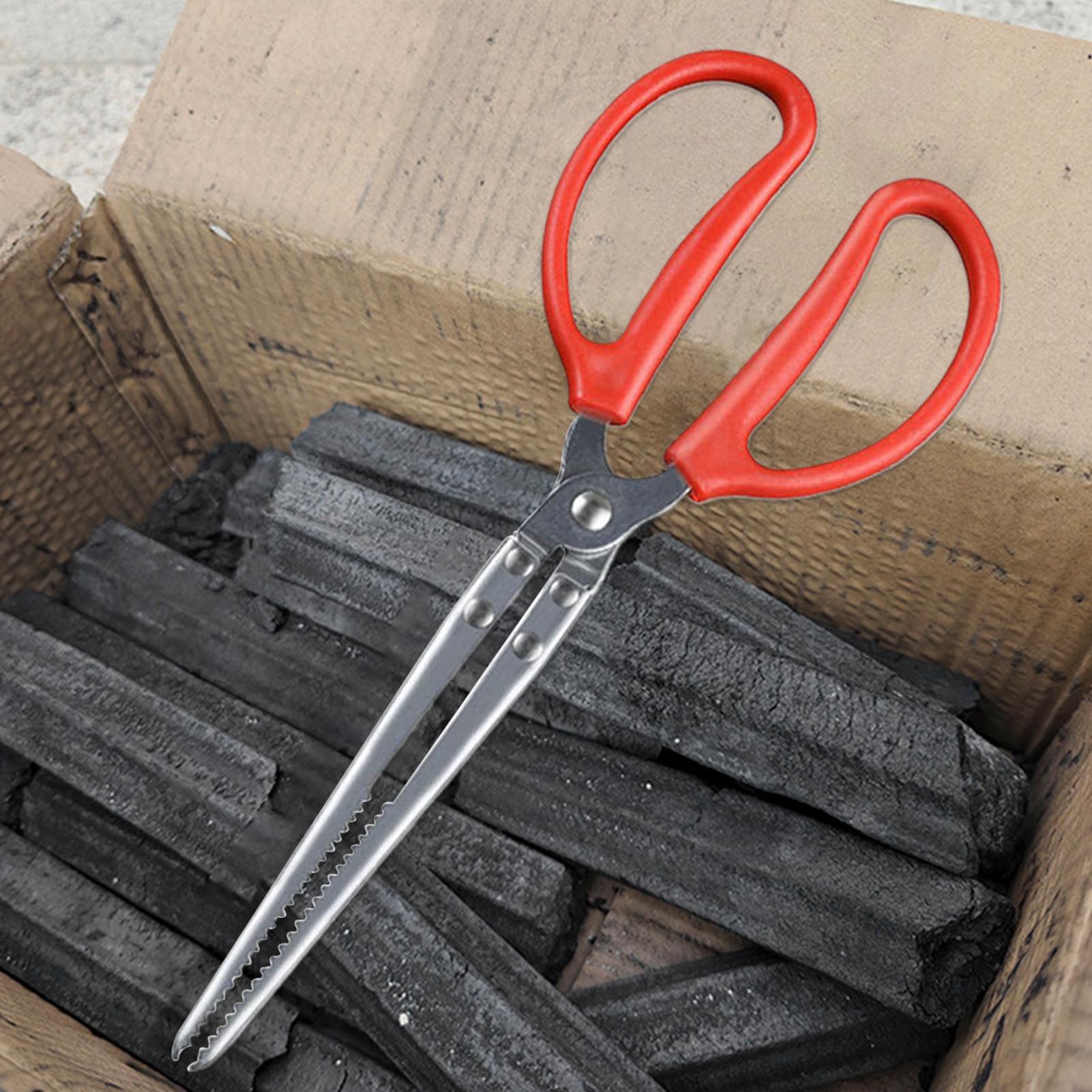 

Fire Log Grabber Long-handled Charcoal Granular Shovel Fire Claw Log Grabber for Cooking Kitchen BBQ Indoor Pizza Beach Serving CN