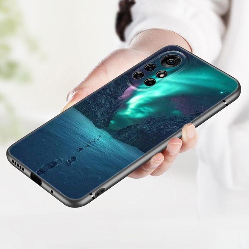 Landschaft Winter Licht Schnee Telefon Fall Für Huawei Honor 60 50 SE 30S Mate 30 20 10 Lite 40 Nova 9 8 Pro Y60 8i 7i 7SE 5T Premium