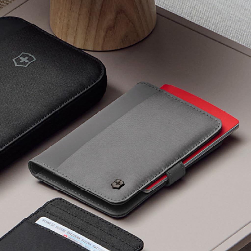 Victorinox Travel Essentials Passport Holder Folding Brand Name Card 653361 Men's Wallet, Wallet, Wallet, Case, Black,
