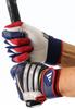 adidas BASIC Batting Navy x Size LBG405 Glove, Red, M,