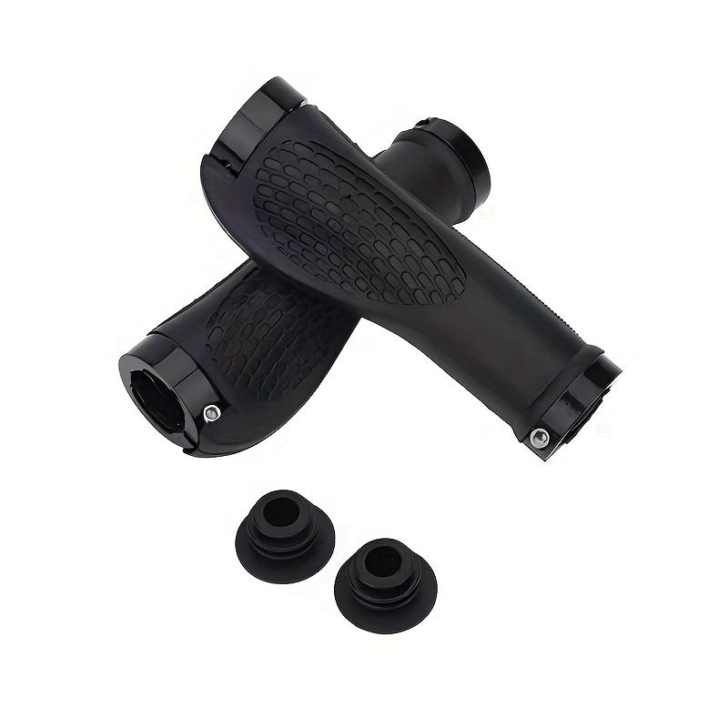 1 Pair Black Anti-Slip Silicone Bicycle Handlebar Grips Fit for Road & Mountain Bikes, Electric Scooter Handle Covers, Cycling Accessories