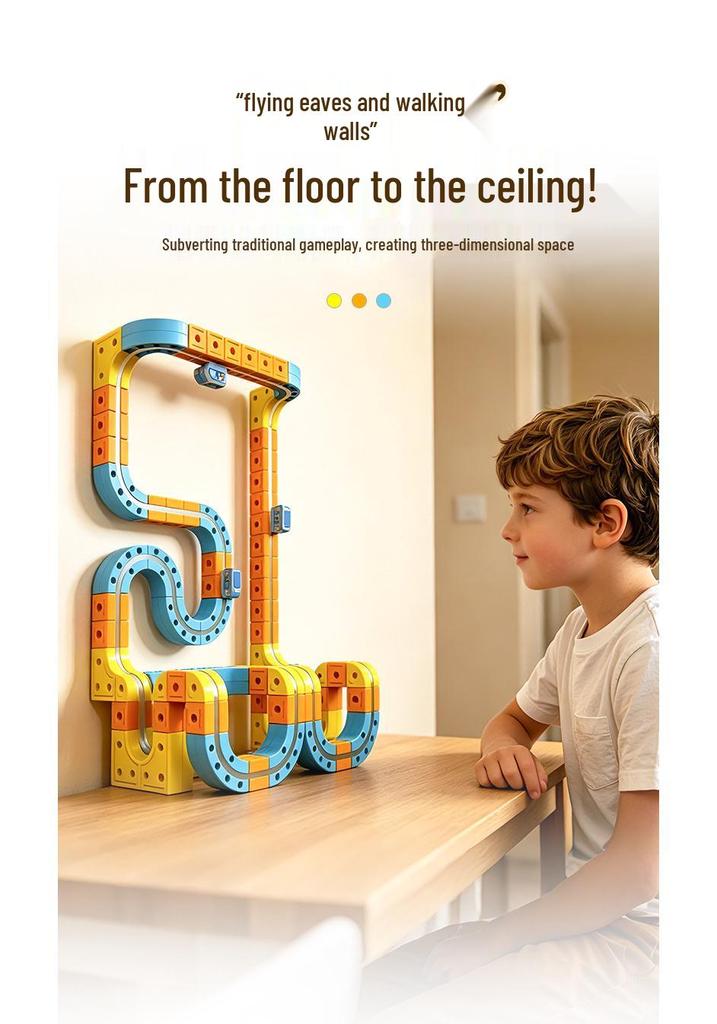 Magnetic Rail Car Children's Educational Toy - 3D Train Building Blocks