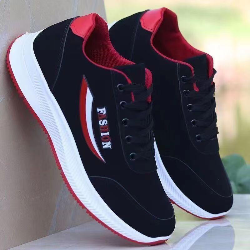 Men's net shoes new spring breathable light casual shoes men's Korean version summer running trendy shoes men's small black shoes