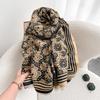 Women's Korean Style Floral Faux Cashmere Scarf and Shawl